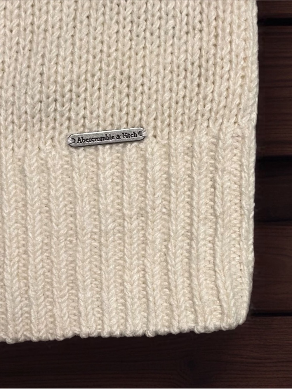 🍂 Abercrombie & Fitch Crewneck Sweater~Women’s Sz Sm~Cream w/ Fair Isle Pattern - Picture 5 of 11